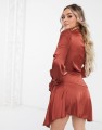 Ceglasta sukienka mini (36)