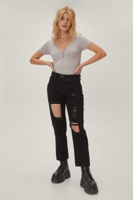 Czarne mom jeans dziury (32)