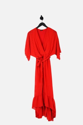 Czerwona sukienka paski (36)