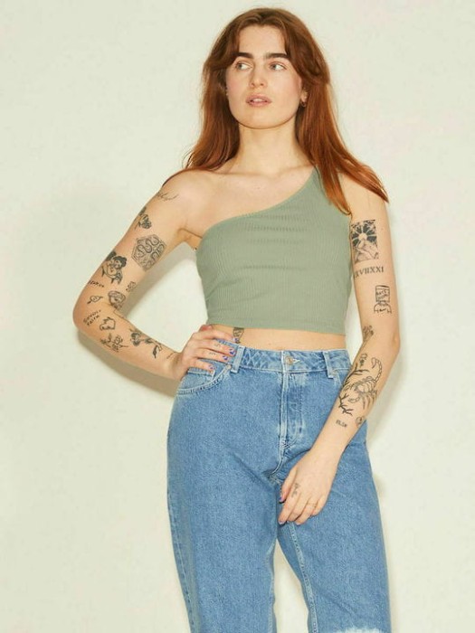 Jack & Jones Women_s Crop Top Khaki.jpg
