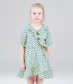Żółta sukienka mini wzór (8L)
