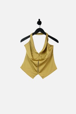 Satynowa bluzka khaki (L)