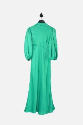 Zielona satynowa sukienka (38)