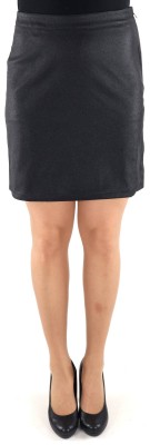 Czarna spódnica mini zamek (XS)