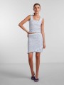 Niebieska spódnica mini kwiaty (M)