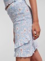 Niebieska spódnica mini kwiaty (M)