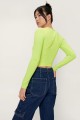 Neonowy zielony top cut out (M)
