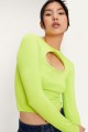 Neonowy zielony top cut out (M)