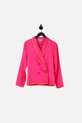 Fuksjowy satynowy blezer (36)