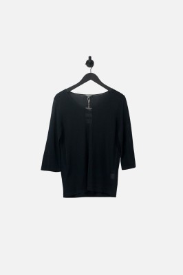 Bluzka v neck ciemny granat (S)