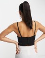 Czarny satynowy top (44)