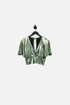 Zielony metaliczny top (S)