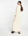 Prosta maxi sukienka v neck (36)