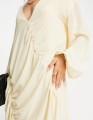 Prosta maxi sukienka v neck (36)