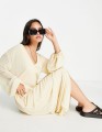 Prosta maxi sukienka v neck (36)