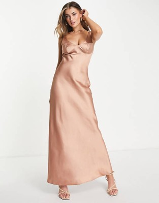 Satynowa sukienka maxi (36)