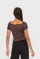 Czarny top floral print (L)