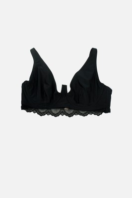 Czarna góra od bikini koronka (85F)