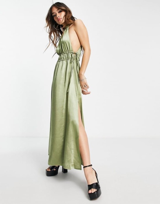 Satynowa sukienka maxi (40)