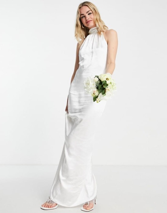 Satynowa sukienka maxi (38)
