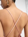 Satynowa sukienka open back (40)