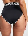 Czarne figi bikini guziki (36)