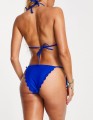 Kobaltowe wiązane figi bikini (38)