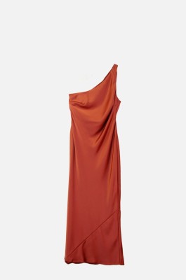 SATYNOWA SUKIENKA KOLOR RDZY (38)