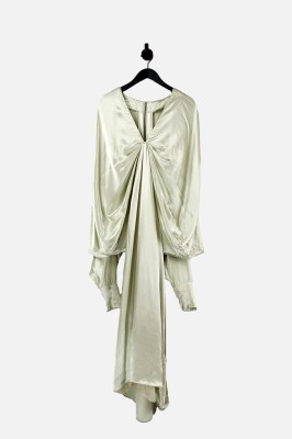 Satynowa sukienka v neck (42)