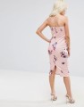 Różowa sukienka midi floral print (34)