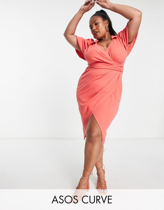 Koralowa sukienka midi (44)