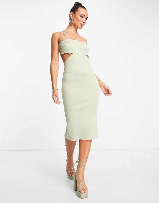 Szałwiowa sukienka ramiączka (42)