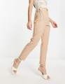Beżowe spodnie high waist (31)