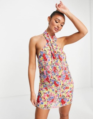 Plisowana sukienka mini (38)