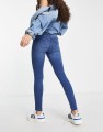 Niebieskie jeansy rurki 7/8 (22)