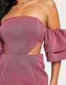 Fioletowa sukienka odkryte ramiona (38)
