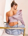 Brokatowy różowy top (40)