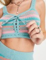 Kolorowy dzianinowy top (38)