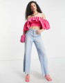 Różowy top off shoulder (40)