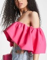 Różowy top off shoulder (40)