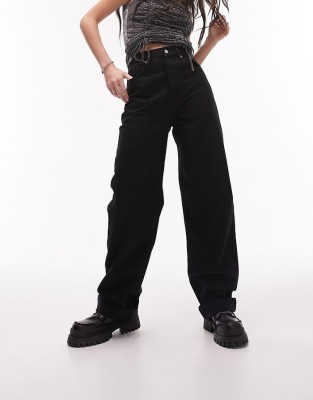 Czarne proste jeansy (36/32)