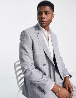 Szara marynarka krata (46)