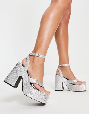 Srebrne sandały metaliczne (38)