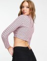 Wzorzysty top długi rękaw (38)