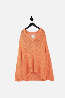 Dzianinowy sweter v neck (S)