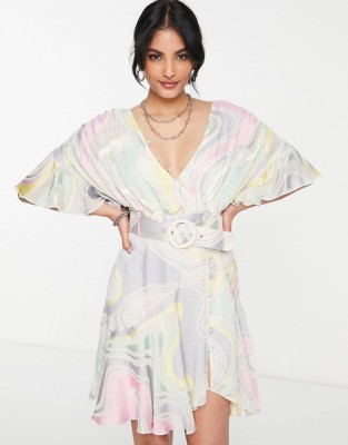 Kolorowa sukienka pasek (36)