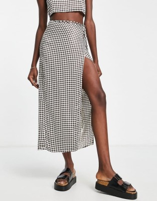 Dwukolorowa spódnica high waist (42)