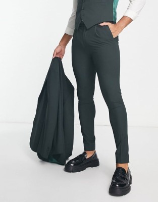 Ciemnozielone spodnie eleganckie (33)