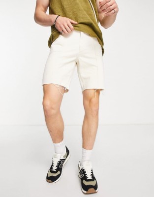 Ecru spodenki surowe wykończenie (30)