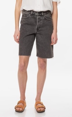 Czarne jeansowe spodenki guziki (XL)